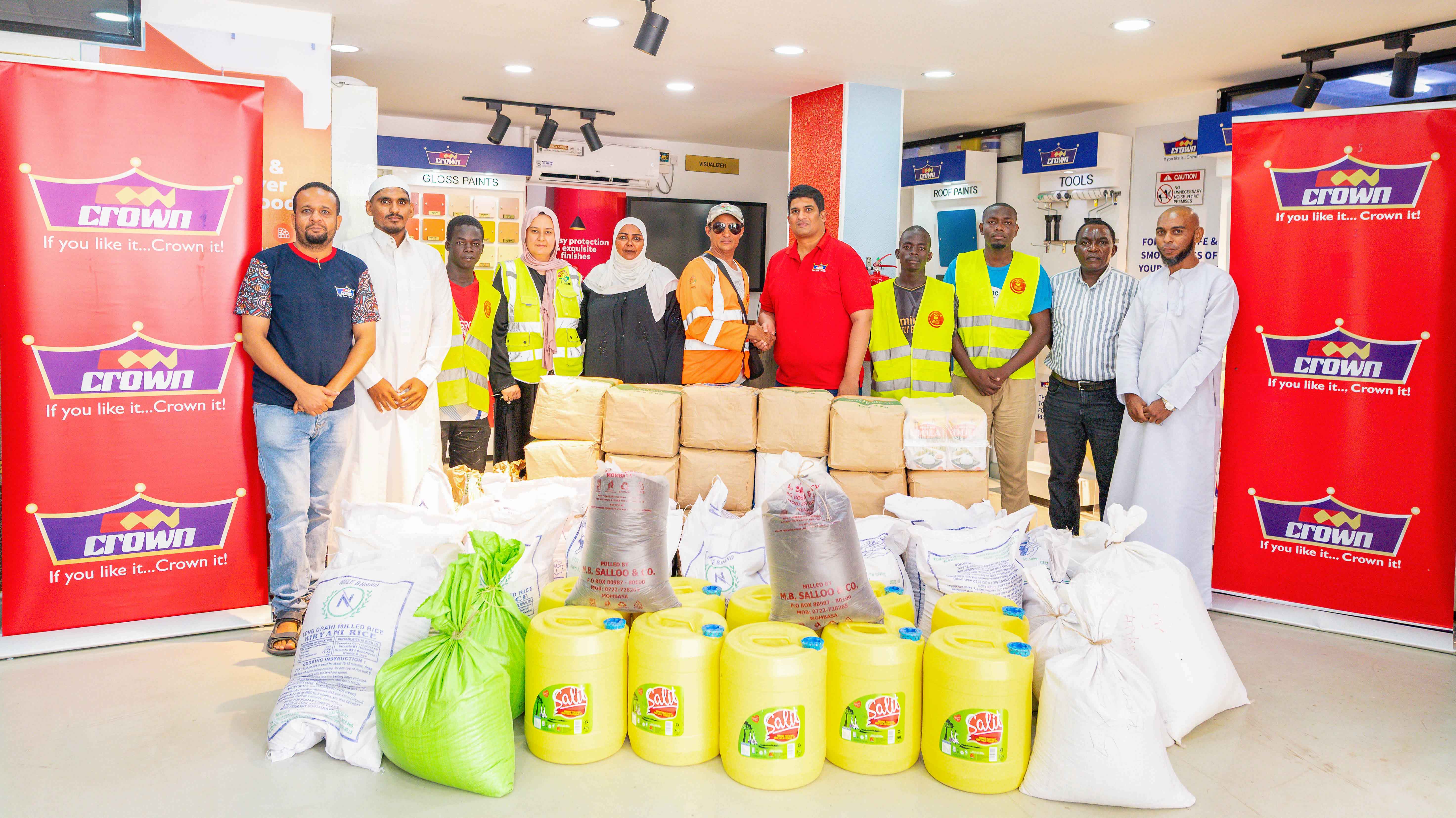 Crown Paints Kenya Donates Iftar Food Packages to Support Vulnerable Communities in Mombasa